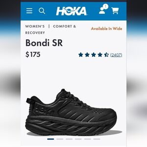 Hoka Bondi SR Black